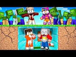 Bunker SECRETO vs APOCALIPSIS ZOMBIE en Minecraft | SRGATO MINECRAFT PERO