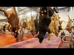 Million Dollars Dairy Breeding Technology - Humane Cattle Slaughter Line - Beef Deboning & Packing