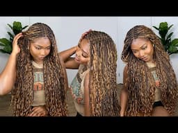 BEST EVER Human Hair Boho Braided Knotless Full Lace Wig!! No Tangling! | Jaliza.com