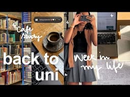 COLLEGE VLOG 💻 | 6am productive week, library study, busy uni days, aesthetic vlog!