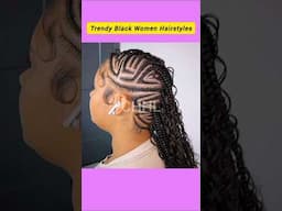 Trendy Black Women Hairstyles | Amazing Fulani Cornrow Styles #shorts