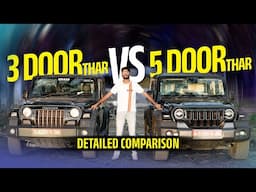 5 Door Thar Roxx vs 3 Door Thar Comparison | വലിയ താറും ചെറിയ താറും | Najeeb