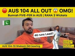 AUS 104 ALL OUT OMG! superb Bowling by INDIA | Bumrah Took 5 wickets | Pakistan Reaction on INDvAUS