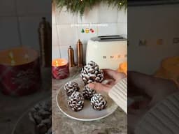 Making Pinecone Brownies 🌲 #christmas #baking