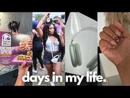 vlog: hurricane in atl? got my headphones, crunch wraps at home, working out, tailgate w the girls