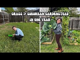 One Year Garden Transformation! Spring Backyard Garden Tour with Before Photos