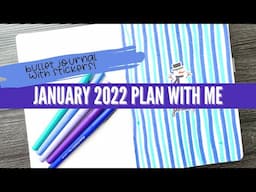 January 2022 Plan with Me ❄️☃️ Bullet Journal with Stickers!