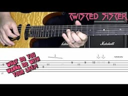 Twisted Sister - We're Not Gonna Take It - guitar lesson (solo) with tabs! 🤩🎸