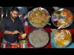 Chavni Chaat Bazar Pav Bhaji, Desi Chowmein, Pineapple Icecream & More || Meerut Street Food