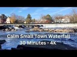 Calm Waterfall in a Small Ontario Town Relaxing 30 Minutes 4K