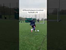 DIFFERENT PLAYERS IN SCHOOL FOOTBALL…📝⚽️