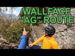 climbing "AG" on WALLFACE