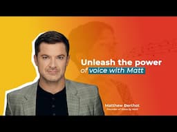 Unleash the Power of Voice with Matthew Berthot | The Tenzin Show