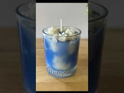 Cloud candle 🩵🤍 #candle #candlemaking #candles #diy