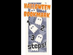 3 Easy Steps! - Halloween Bookmark Idea! #Shorts