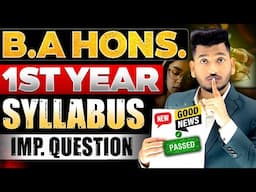 B.A Political Science Honours 1st Year Latest Syllabus (Semester 1st) |Important Questions with Ans.