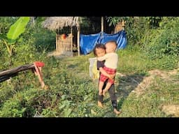 baby picking flowers, selling at the market @bodonthan123