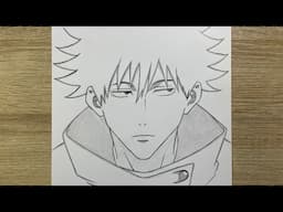 How to Draw Megumi Fushiguro from Jujutsu Kaisen | Step-by-Step Anime Drawing Tutorial