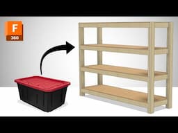 Modeling a shelving solution for storage totes in Fusion 360