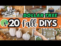 20 EASY Dollar Tree FALL DIYS & HACKS You Need To Try 🍁