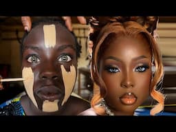 Unbelievable 😳🔥😱 Glam soft Bridal makeup💄Dark skin makeup look ✂️🔥