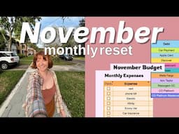 Reset my budget with me for November!