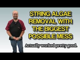 String Algae removal idea with chimney brush on a drill