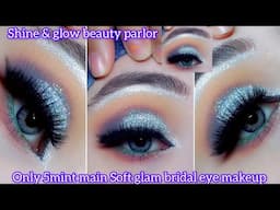 soft glamorous look Valima eye makeup tutorial |bridal eyes makeup for beginners |shine&glow |makeup