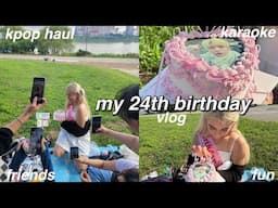 my 24th birthday in seoul 🌼 unboxing albums, karaoke, & fun!