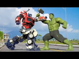 Transformers vs Avengers - Optimus Prime vs Hulk Epic Battle | Paramount Pictures [HD]