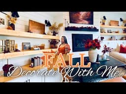 2024 Fall Decorate with me | Fall Living Room + Built-In Decor | House to Home Update