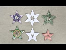 Nonverbal Money Origami Tutorial: Modular Star (Traditional)