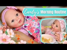 Beautiful Reborn Baby Morning Routine: Feeding, Changing & Playing With Baby Candy!