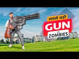 World's Biggest GUN VS ZOMBIES | Epic Comedy Battle | Pakau TV Channel