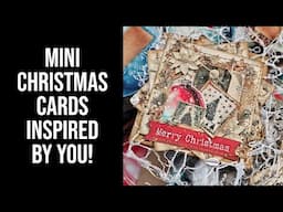 Mini Christmas cards with tuck spot - inspired by YOU! Easy and quick to make!