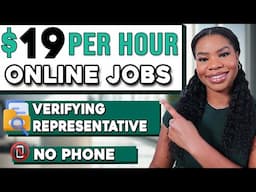 📵 No Phone Calls! $19/hr Verifying Representative Work From Home Job