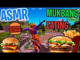 ASMR Gaming 🍔 Fortnite Burger King Mukbang Relaxing Eating and Spectating 🎮🎧 Mouth Sounds Whispers 💤