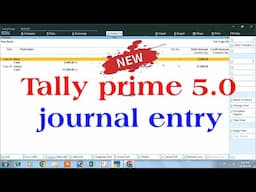 journal entry in tally prime | how to pass journal entry in tally prime | journal voucher in tally