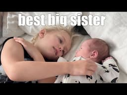 first weekend home with our new baby | best big sister of all time 🥰