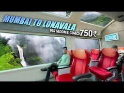 Mumbai to Lonavala in VISTADOME Coach | Khandala Ghats SCENIC VIEW | Deccan Express