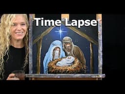 NATIVITY GNOMES-Learn How to Draw and Paint with Acrylics-Easy Beginner Acrylic Painting Tutorial