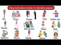 Slang Words About Women | Slang Words | English Vocabulary | Action verbs