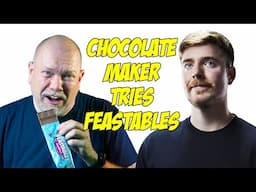 Chocolate Maker tries MrBeast's Feastables for the first time!