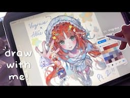 ✿˖° draw with me!🌷nilou ✦ genshin & hsr keychains ft. vograce