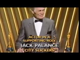 Jack Palance wins Actor in a Supporting Role for "City Slickers"