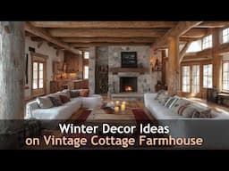 Elegant Vintage Cottage Farmhouse Winter Decor Ideas