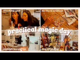 the perfect practical magic themed day (spells, diy charm necklaces, midnight margaritas, and more)