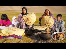 Organic Mountain Village life| Shepherd Mother Cooking Shepherd Food and Lawash Bread