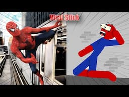 Spiderman vs Stickman | Stickman Dismounting funny and epic moments | Like a boss compilation #141