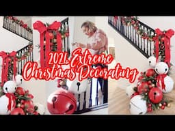 2024 EXTREME CHRISTMAS DECORATING // STAIRCASE // MAKE DINNER WITH ME: CHILI SANDWICH